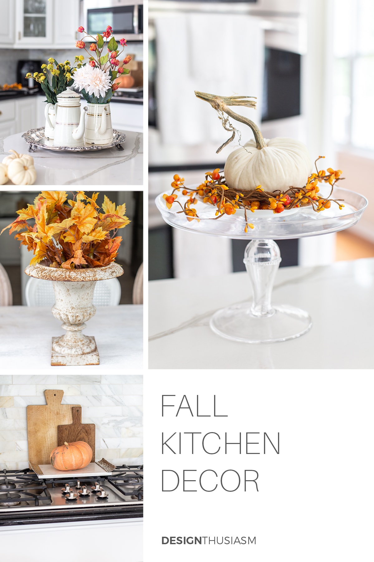 autumn decorations in the kitchen