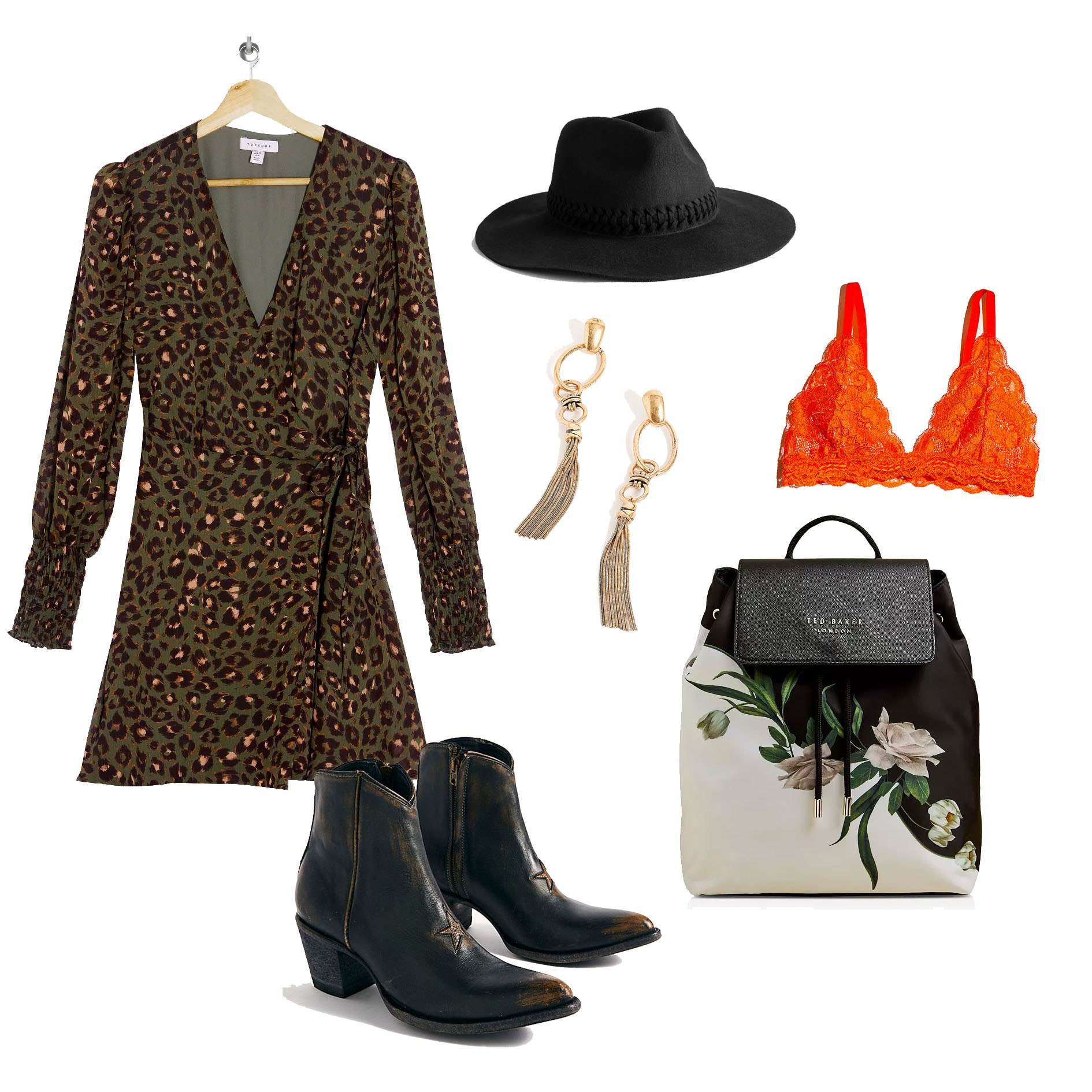 fall animal print outfit
