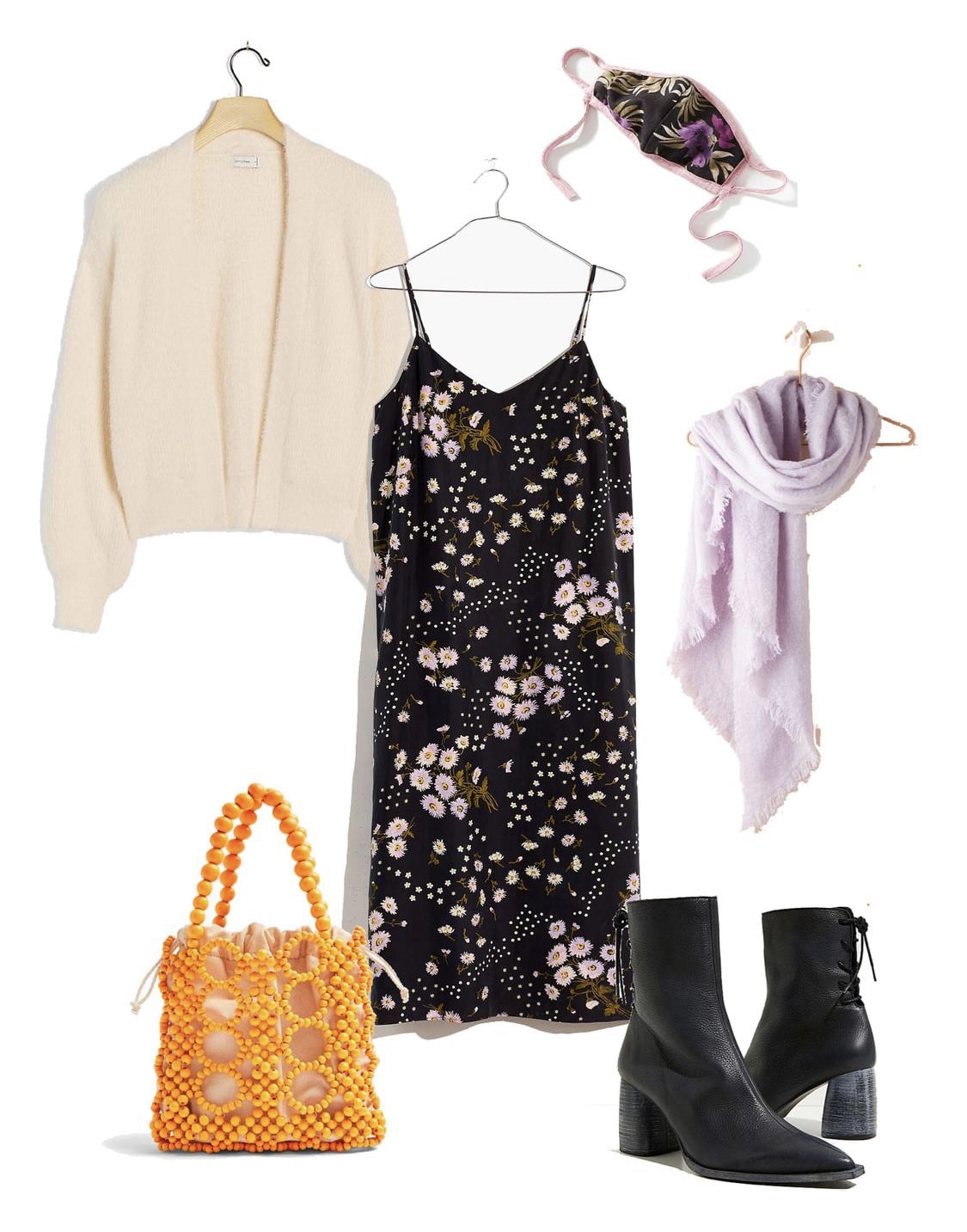 Shift dress fall outfit