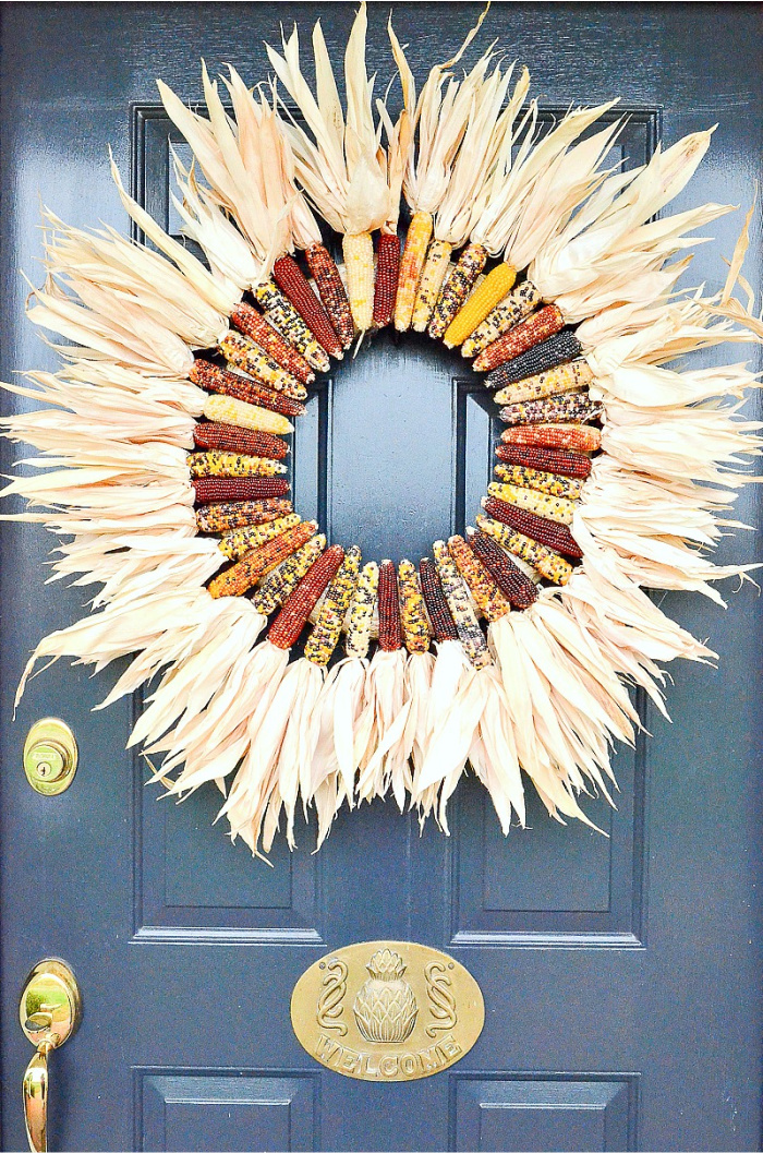 Indian Corn Wreath DIY
