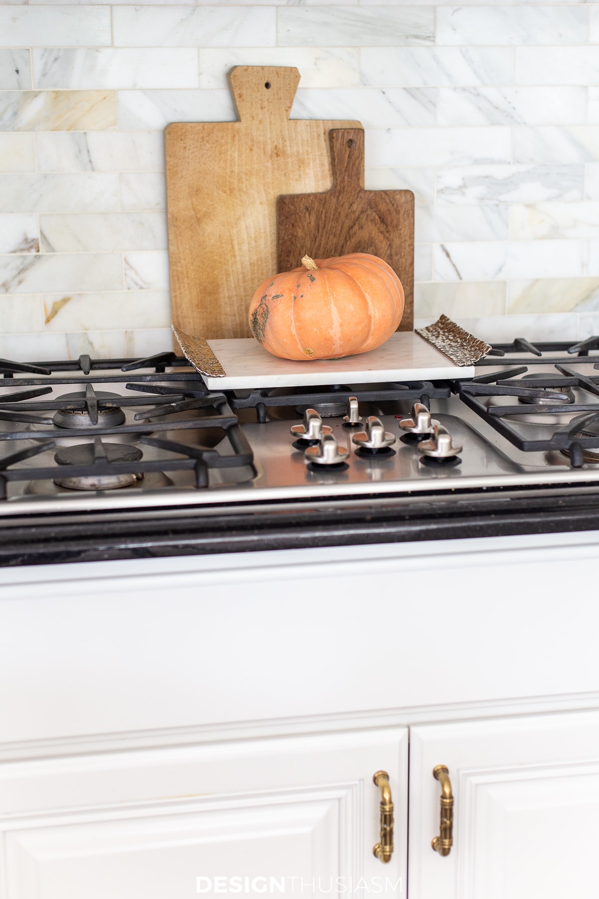 pumpkin on a cutting board