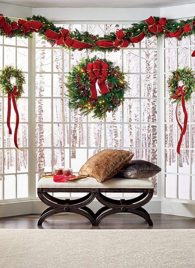 Christmas wreaths and swags