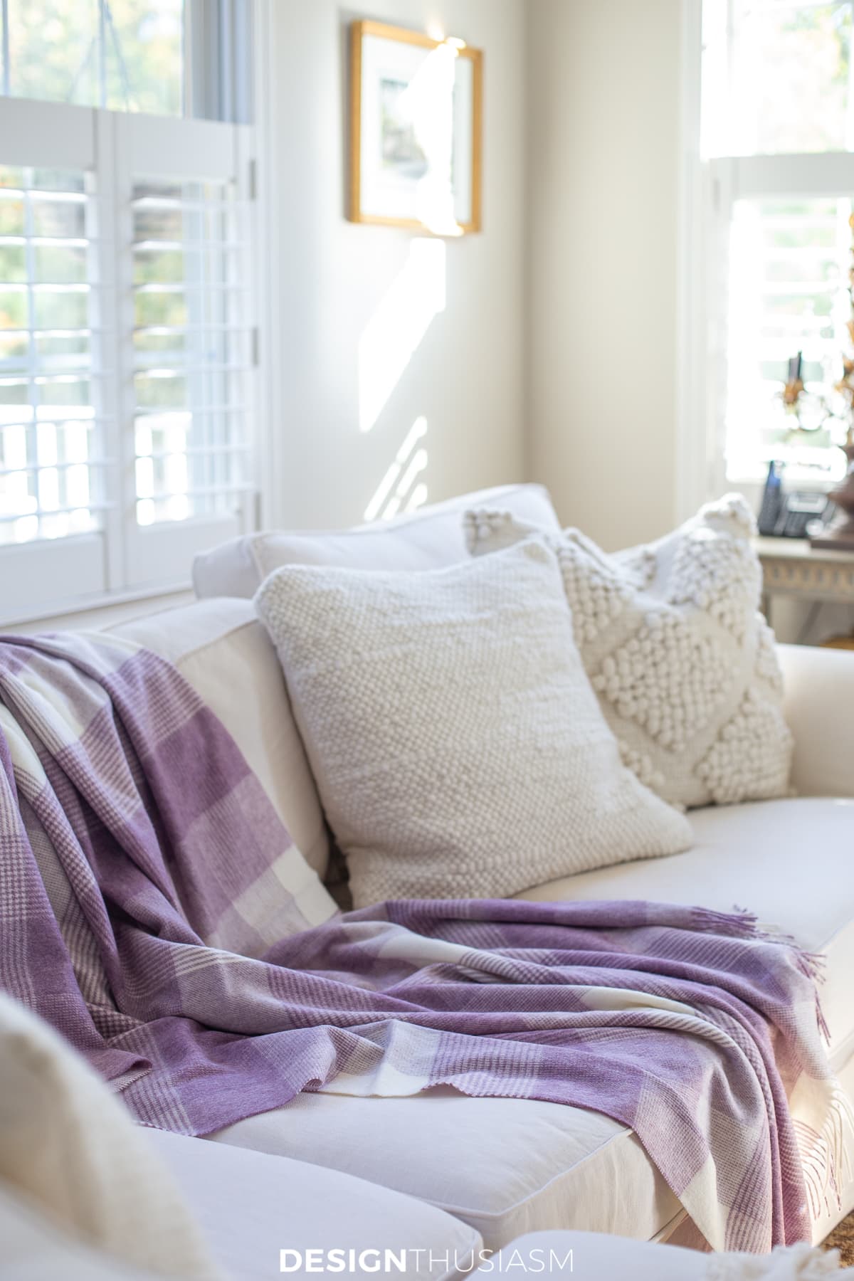 Thanksgiving decor throw blanket and pillows