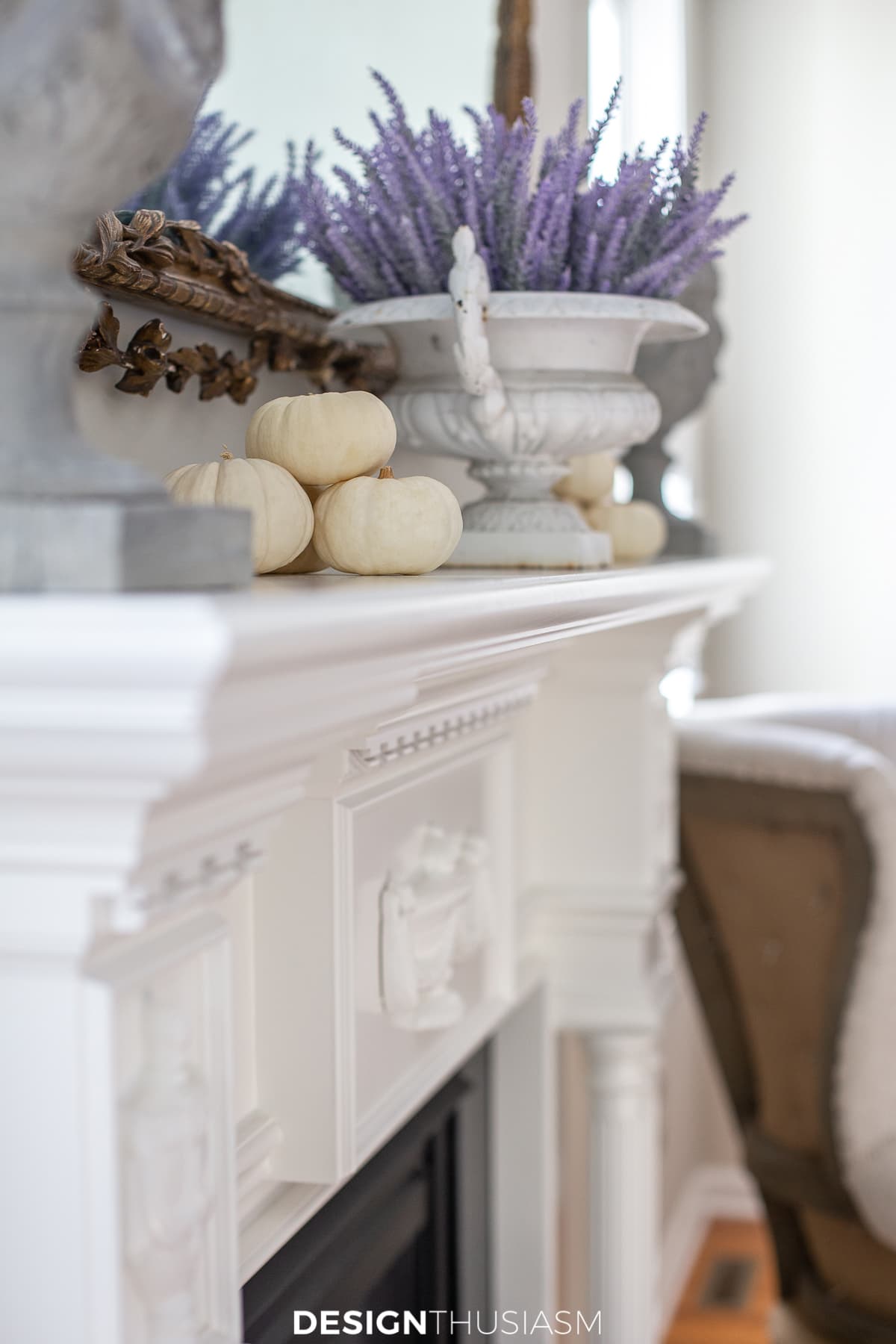 Thanksgiving decor mantel