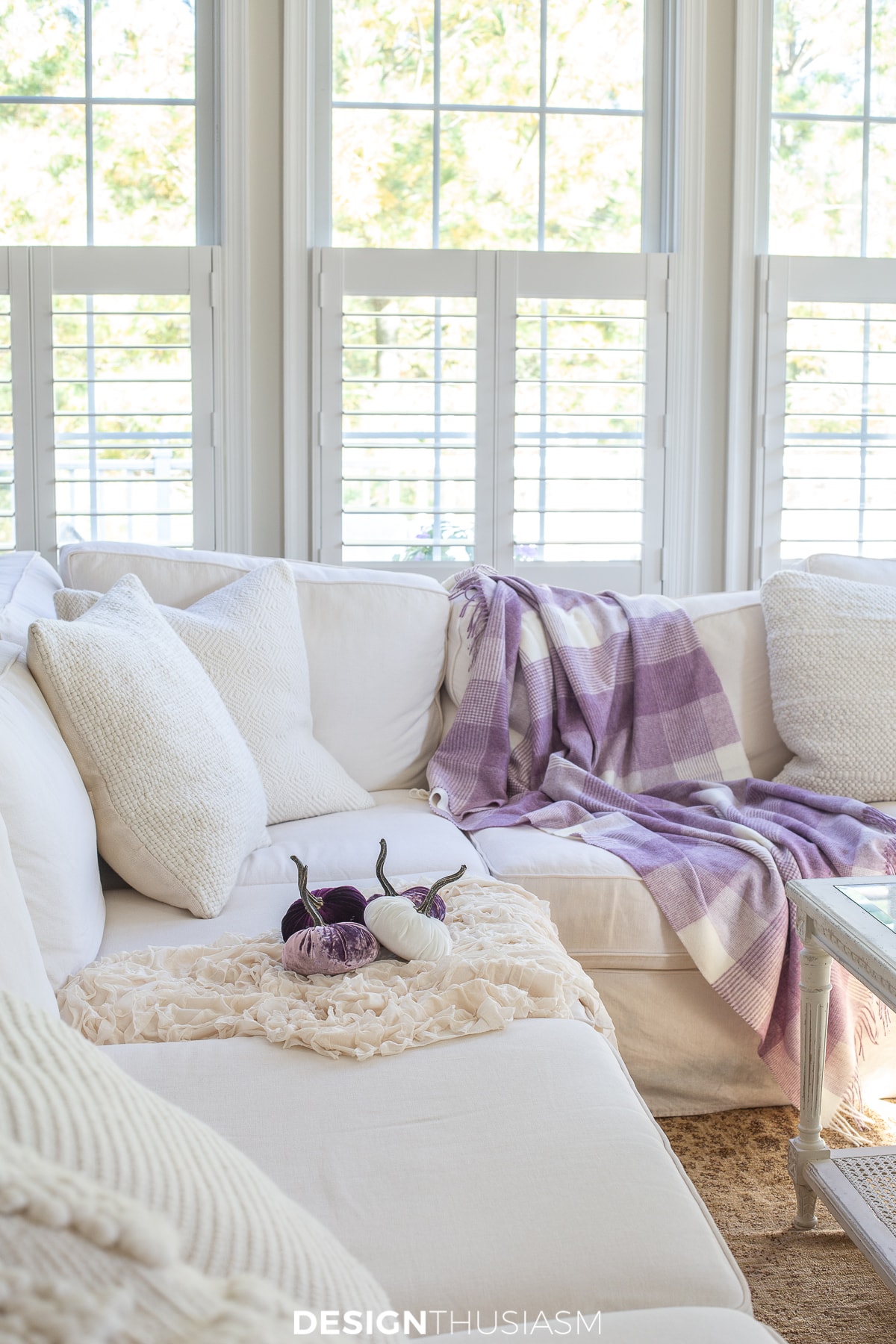 Thanksgiving decor sectional sofa