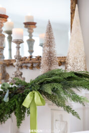 Christmas mantel garland bow
