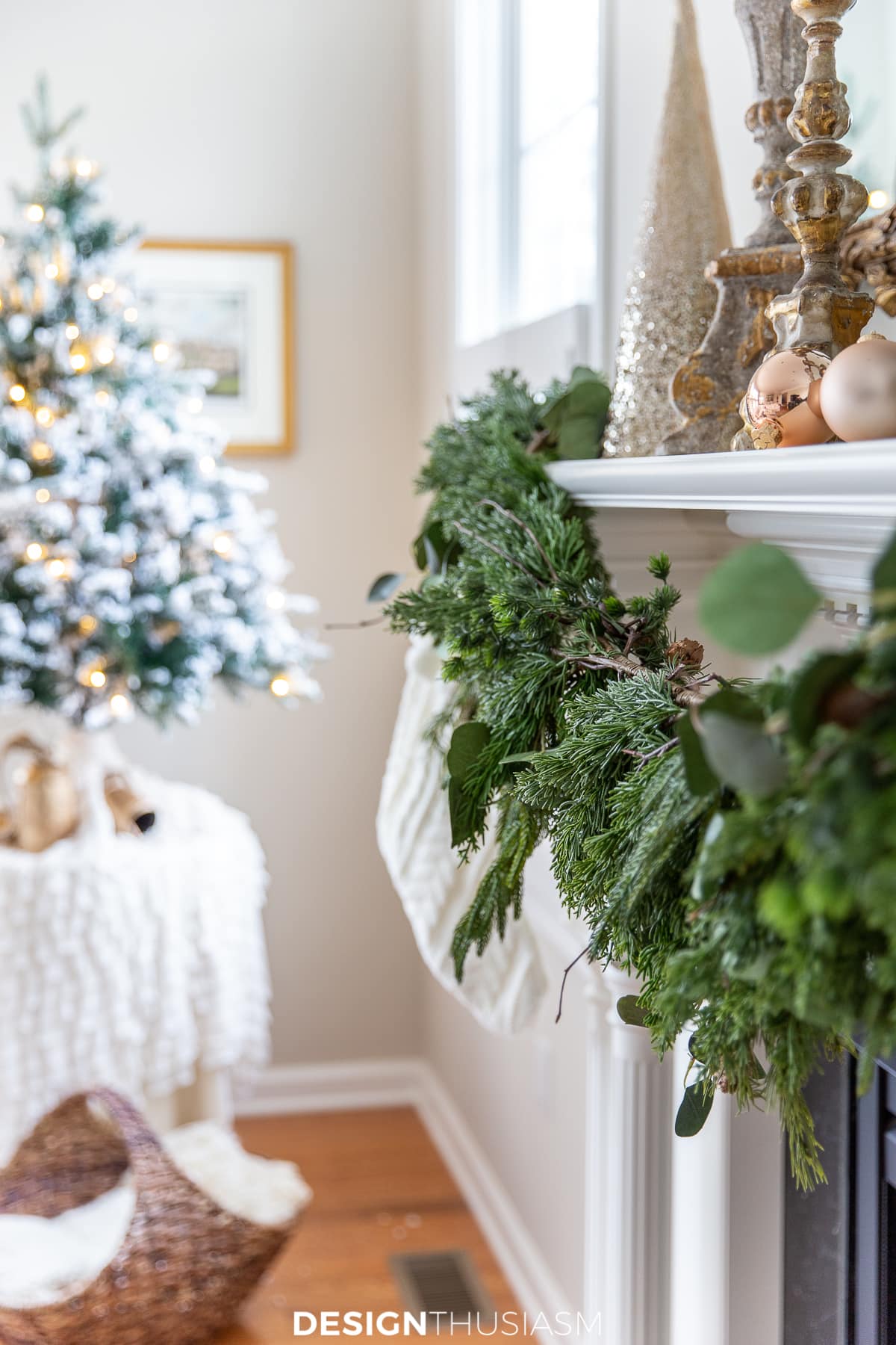 Christmas mantel decor garland