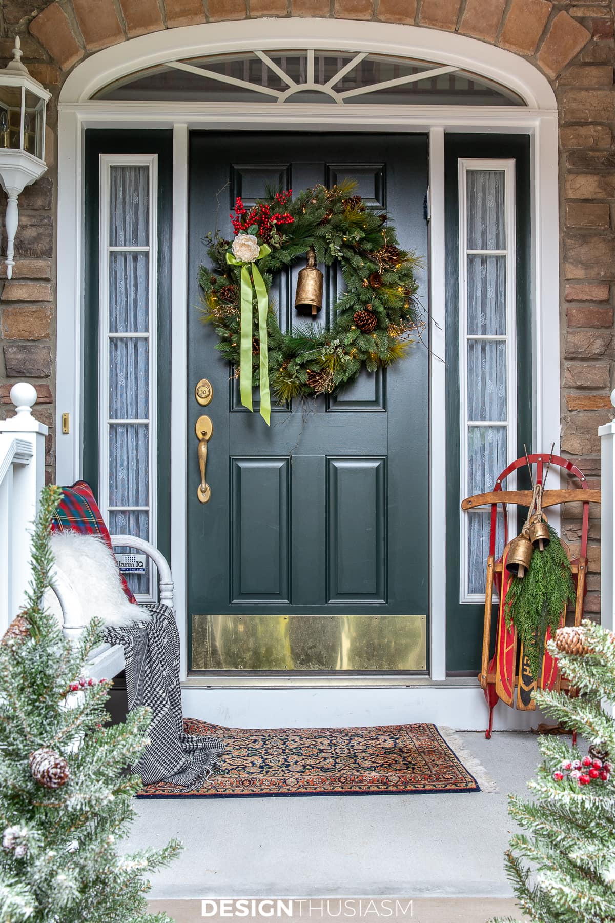 Christmas porch entryway decorations
