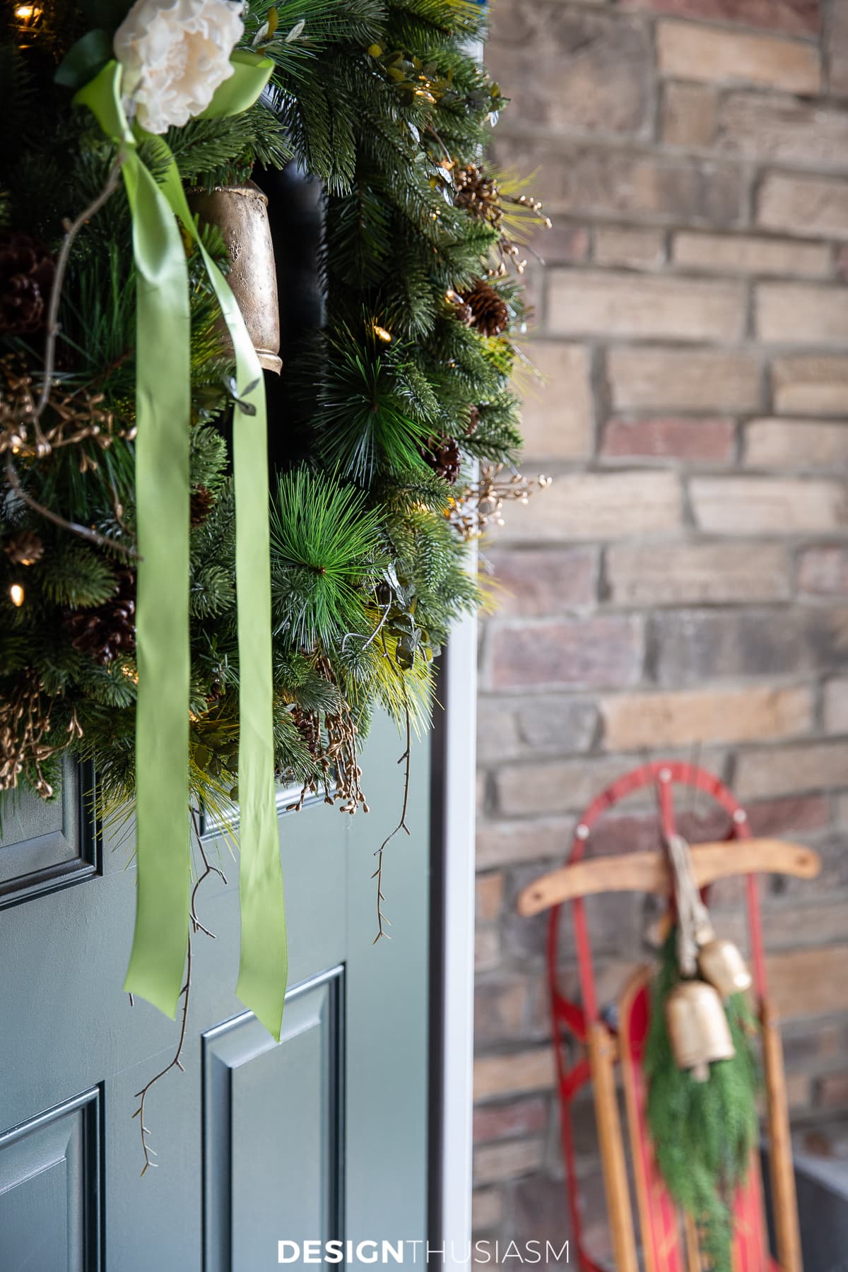 front door Christmas wreath