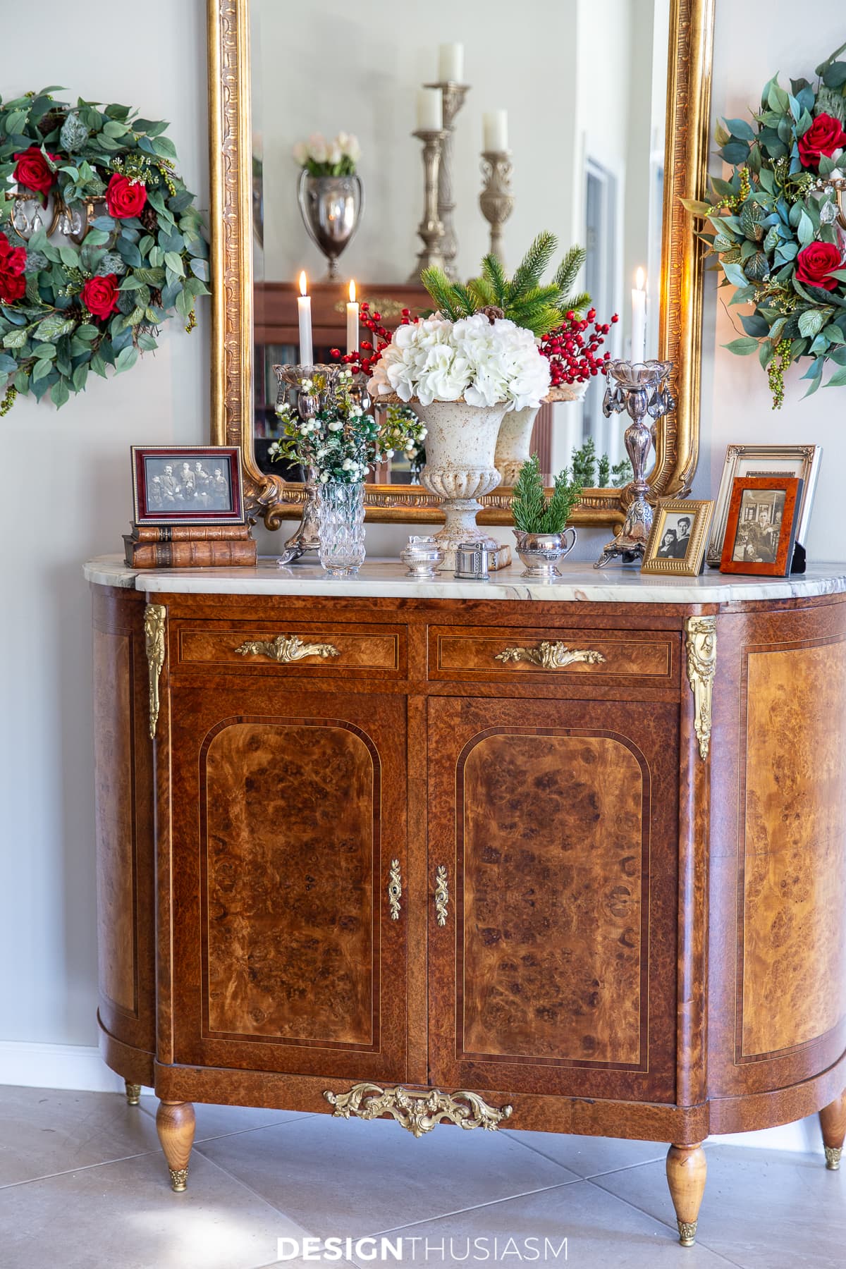 Christmas entryway decor