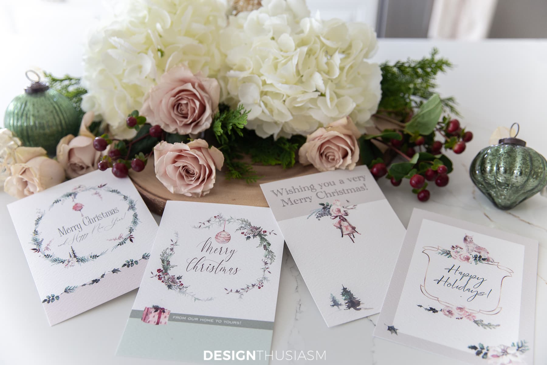 DIY printable Christmas cards set