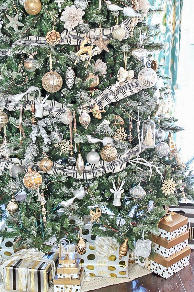 flocked christmas treeSH