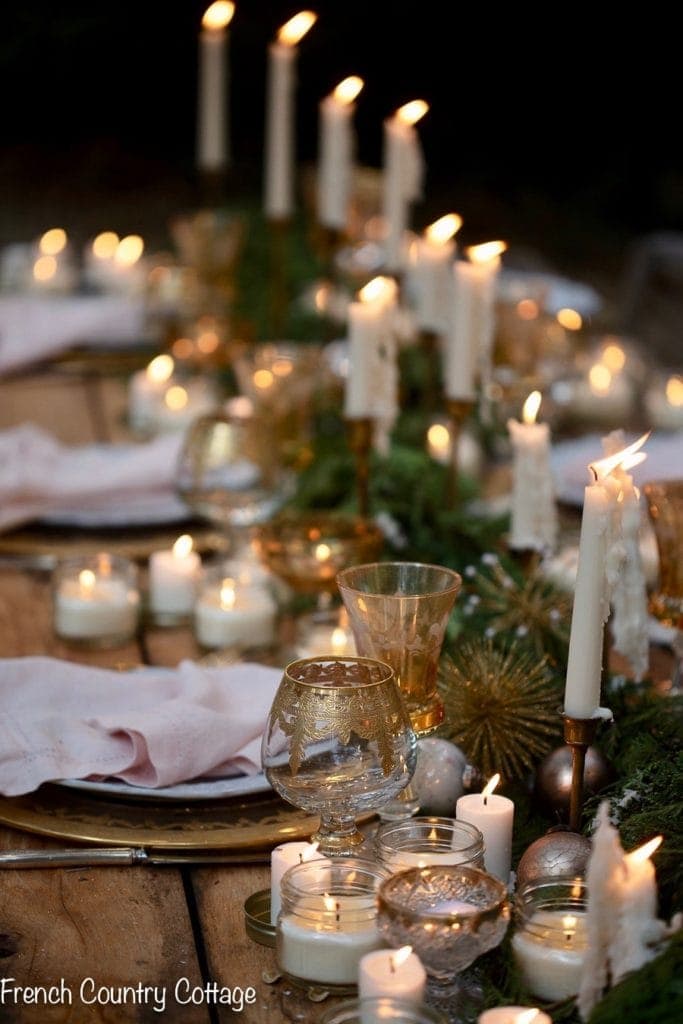 Table out under stars French Country Cottage
