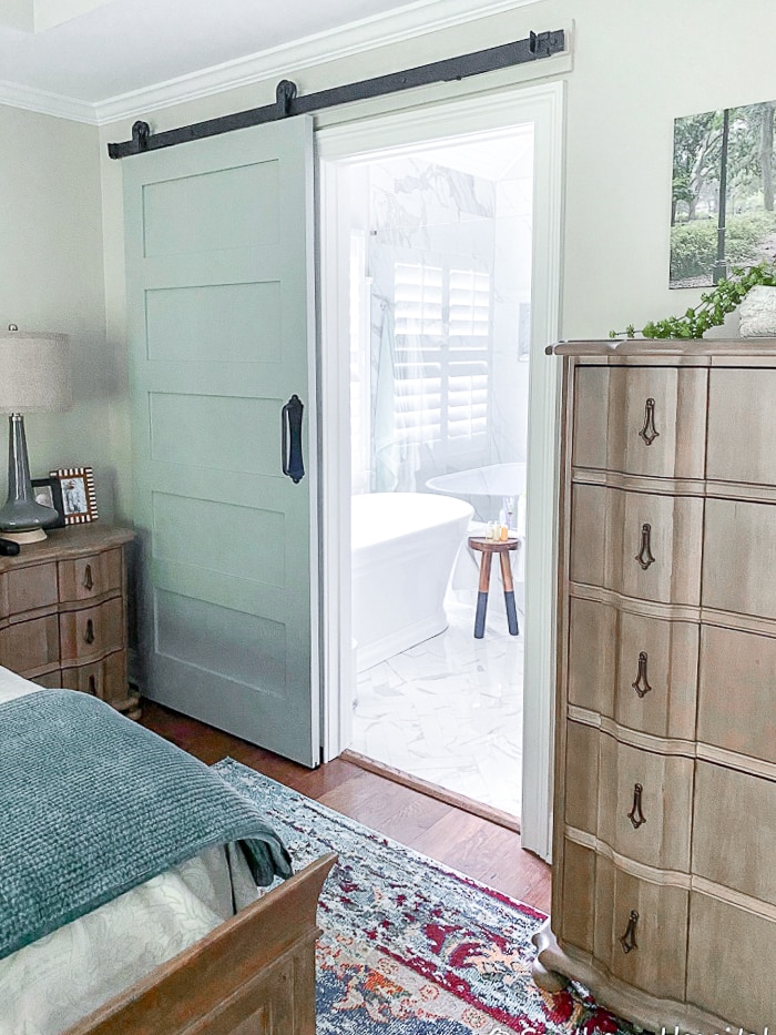 add a barn door to bathroom