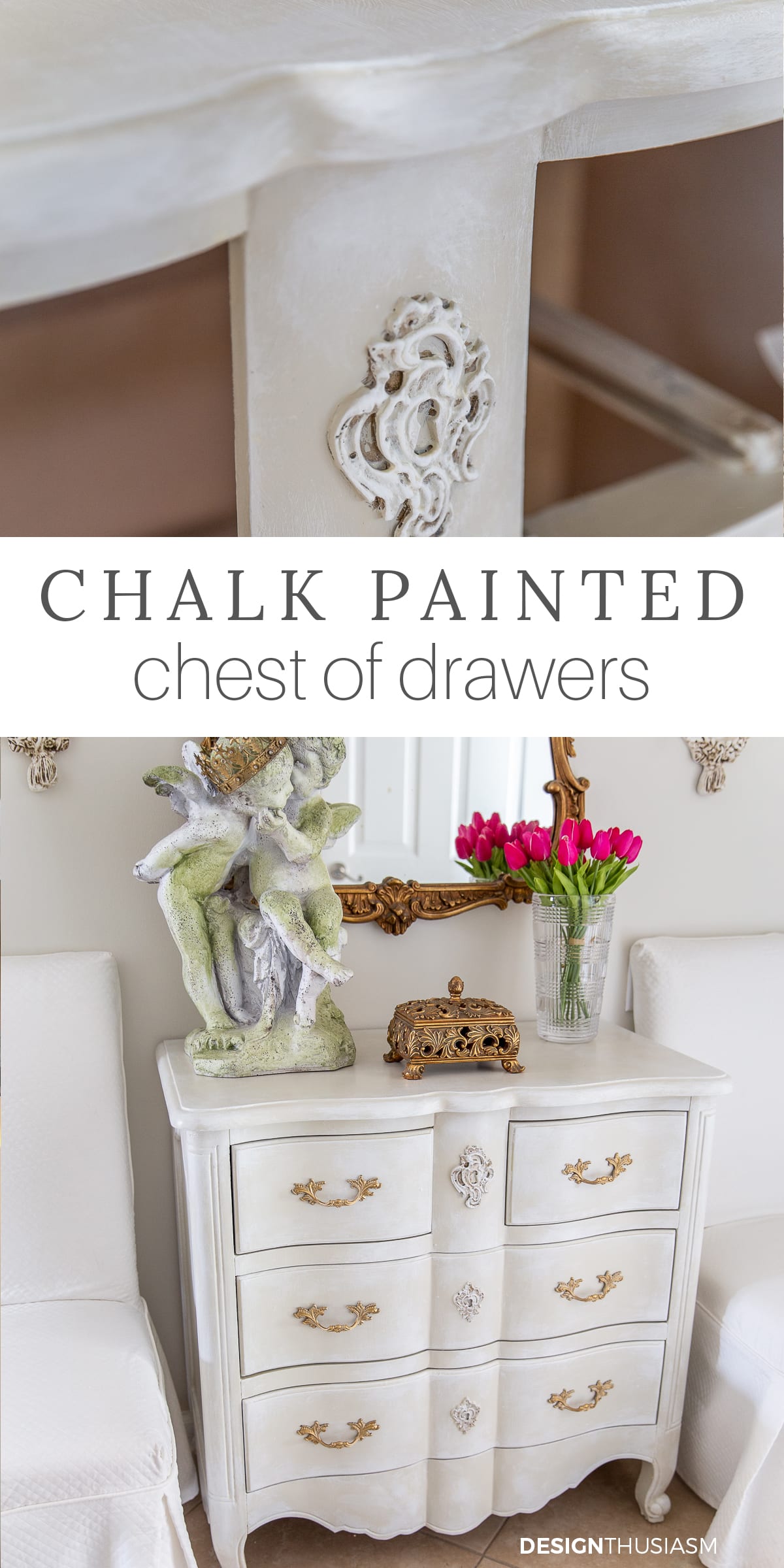 chalk painted chest of drawers