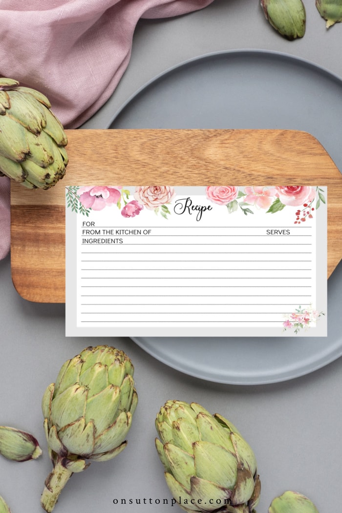Seasonal Recipe Card Collection from On Sutton Place