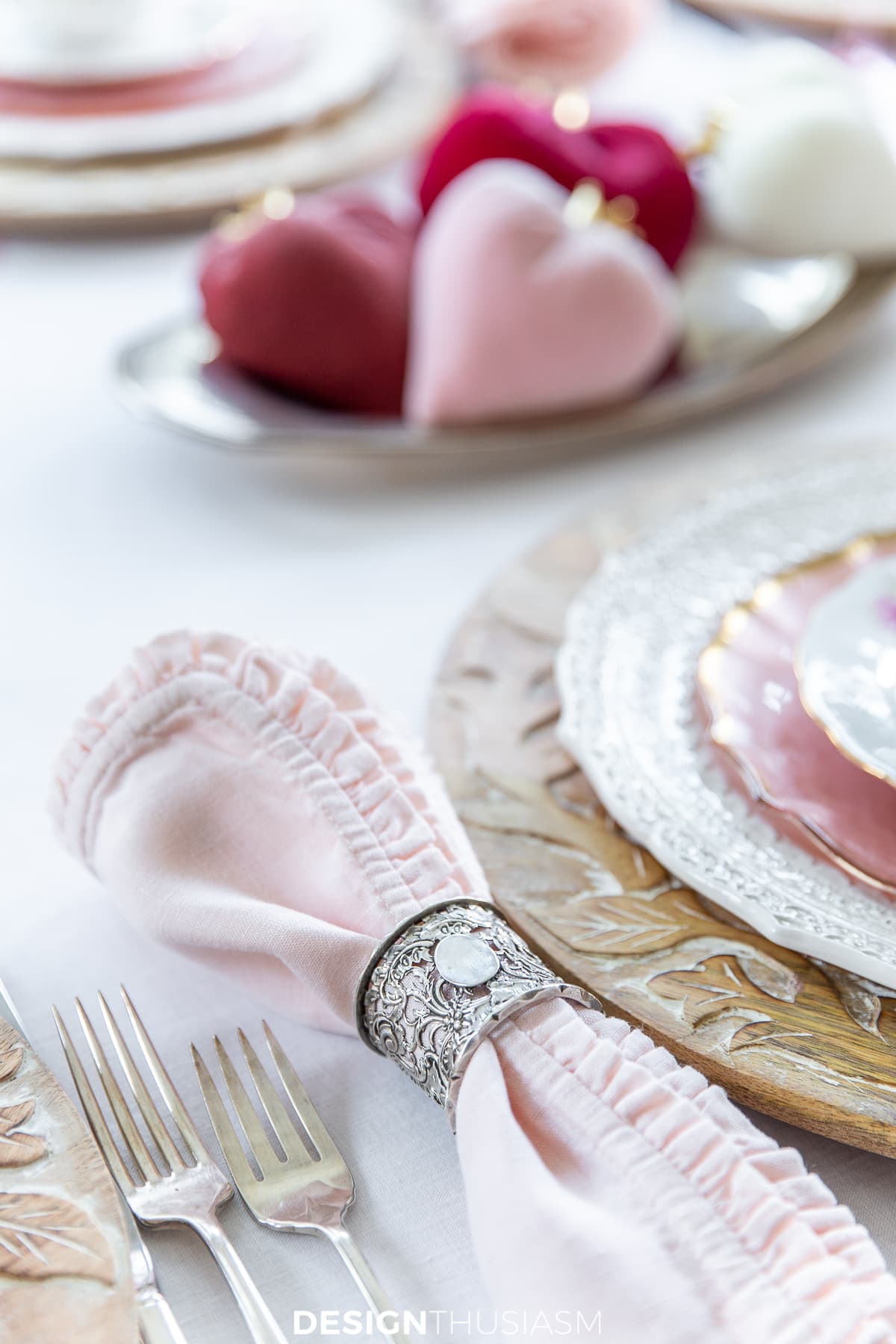 valentines day table napkins