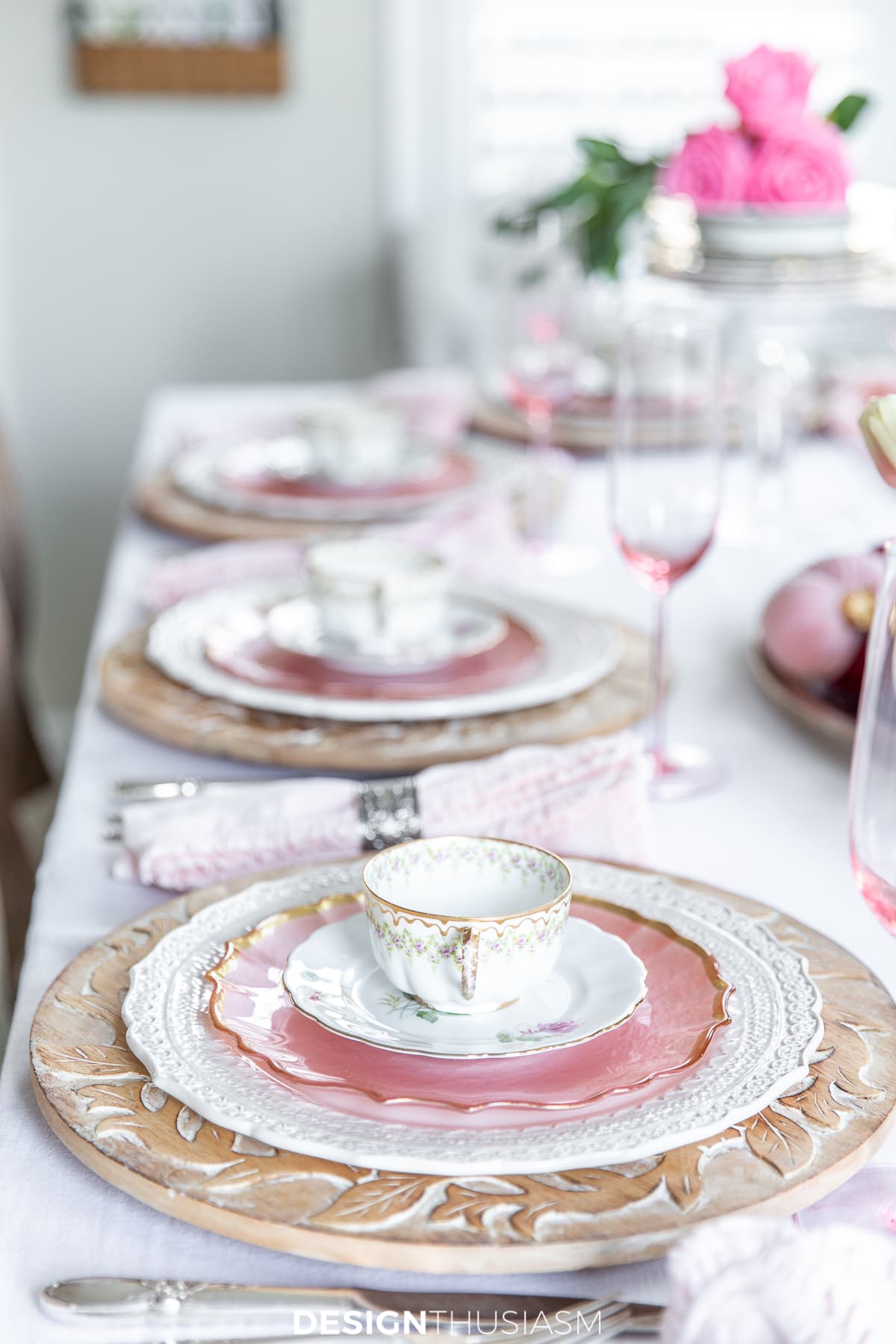 valentines day table place settings
