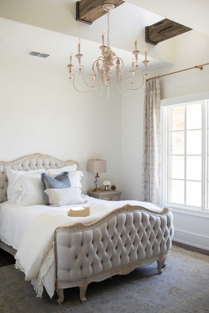 house tour tufted bed room