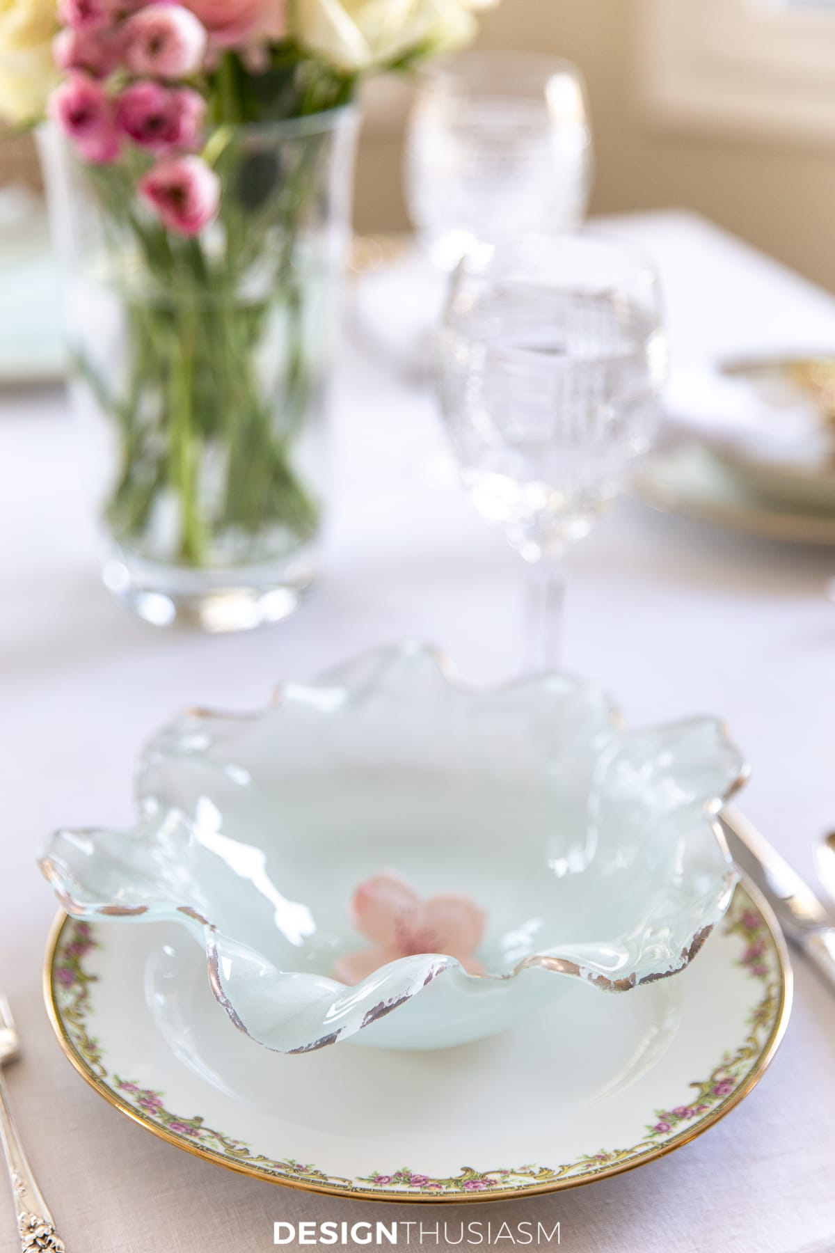 Easter table poppy bowl 