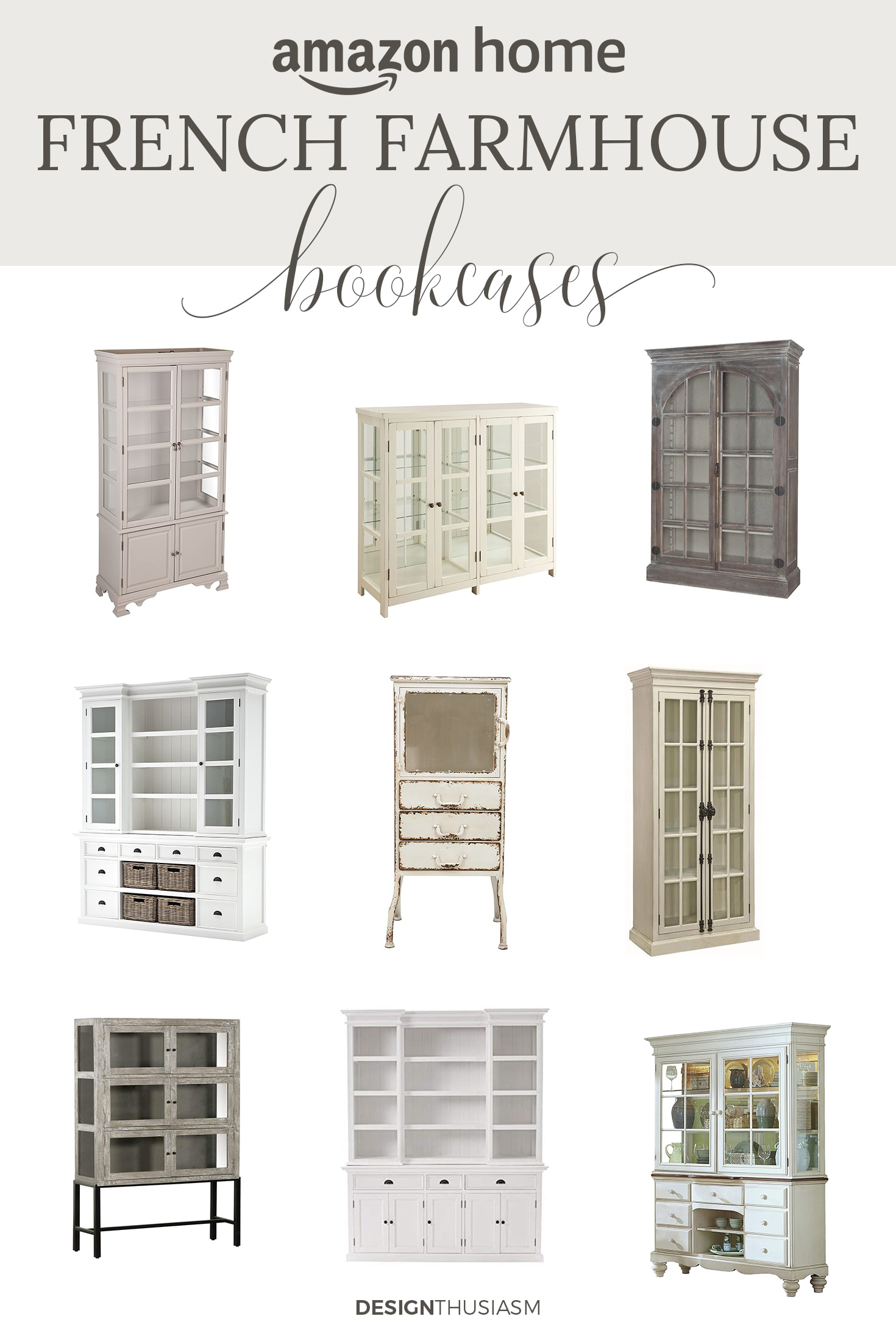 french farmhouse bookcases