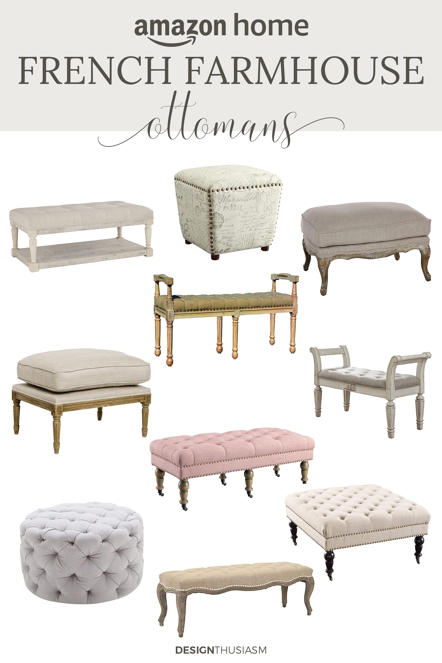 french farmhouse ottomans