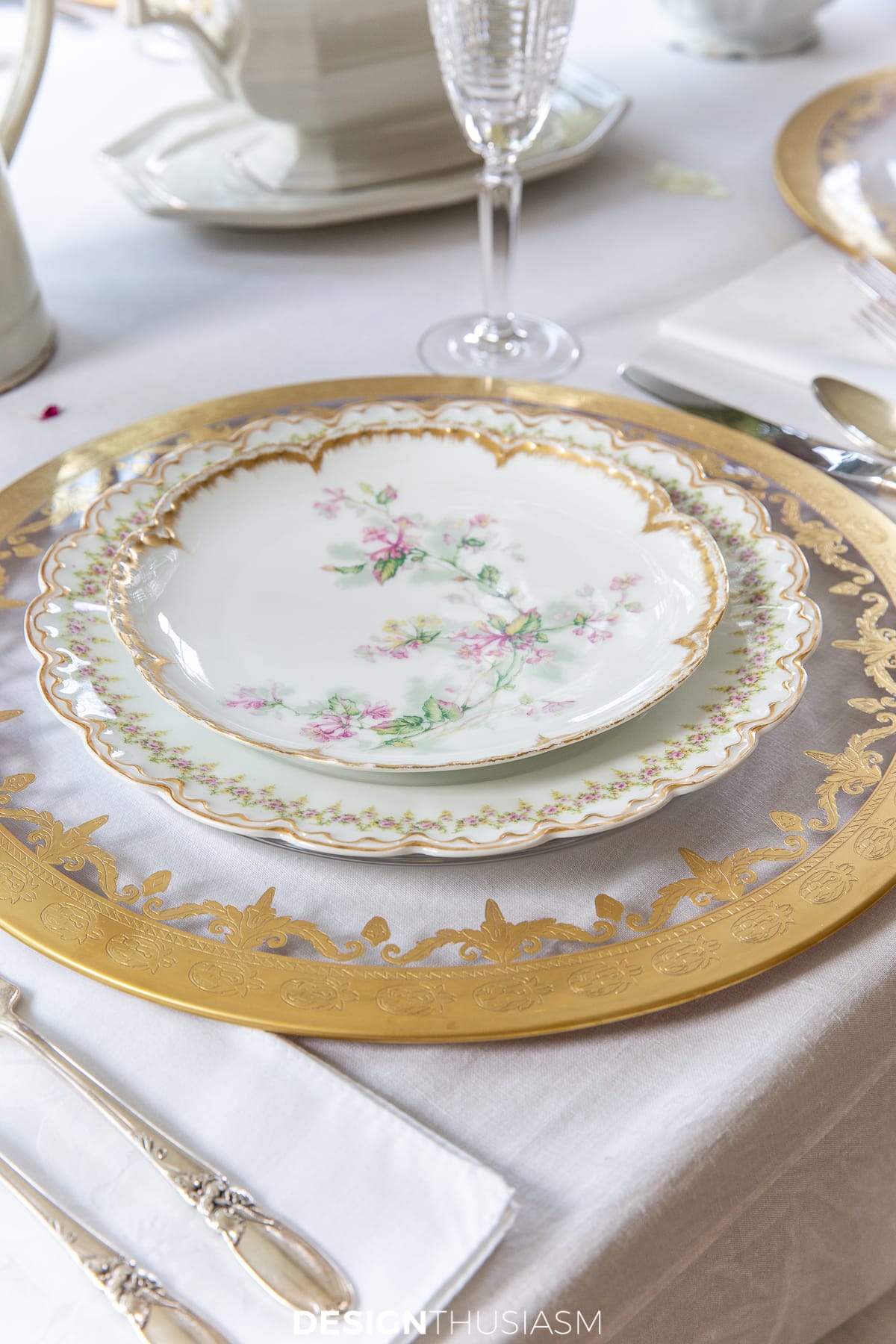 Mother's Day celebration place setting