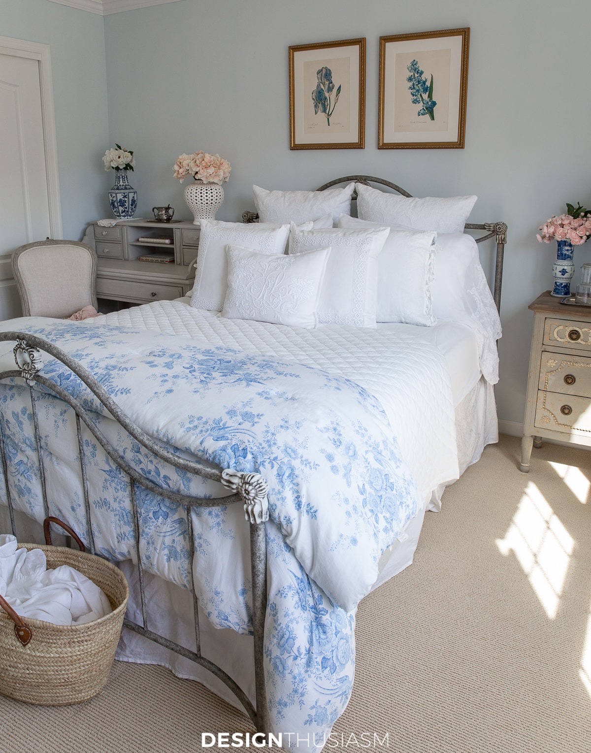 French cottage office bedroom