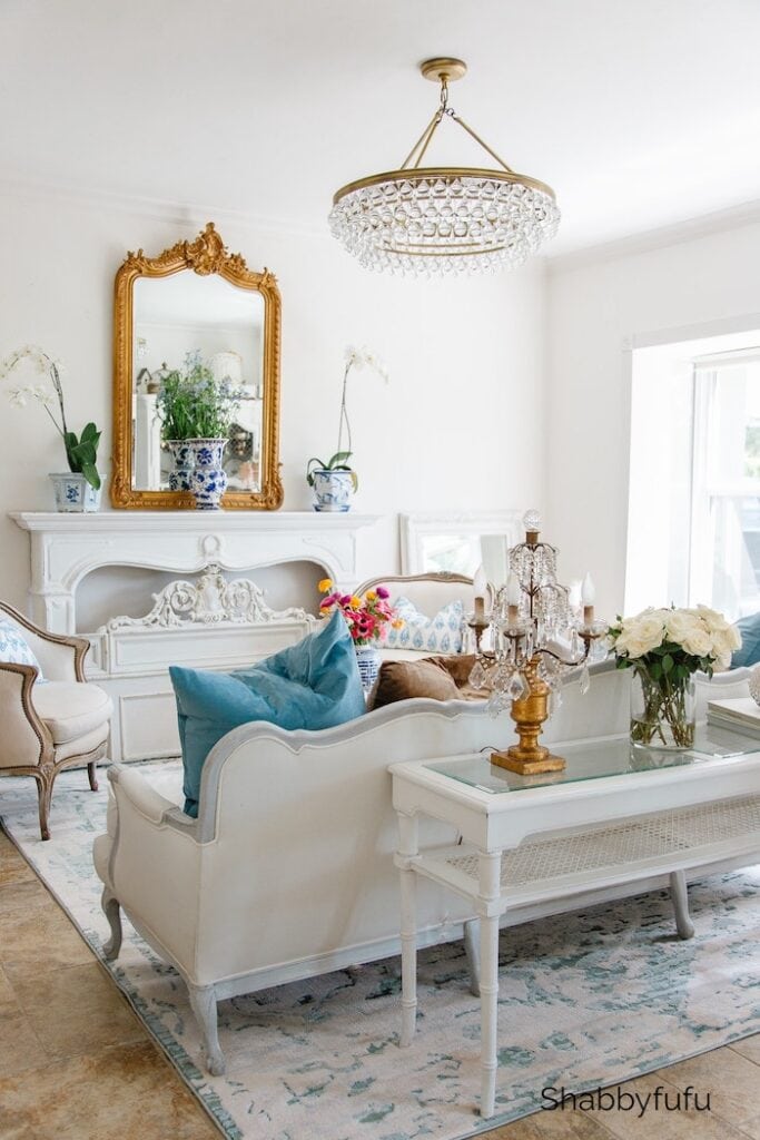 shabbyfufu - spring living room and styling tips