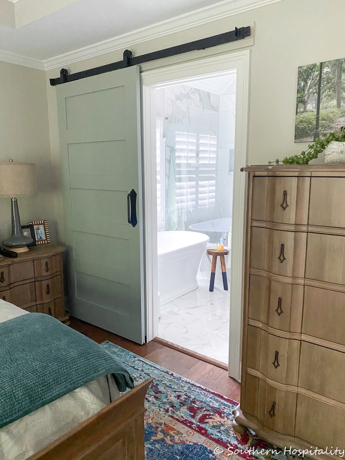Adding sliding barn door to bathroomSH