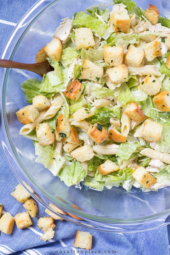 Chicken Caesar Pasta Salad from On Sutton Place