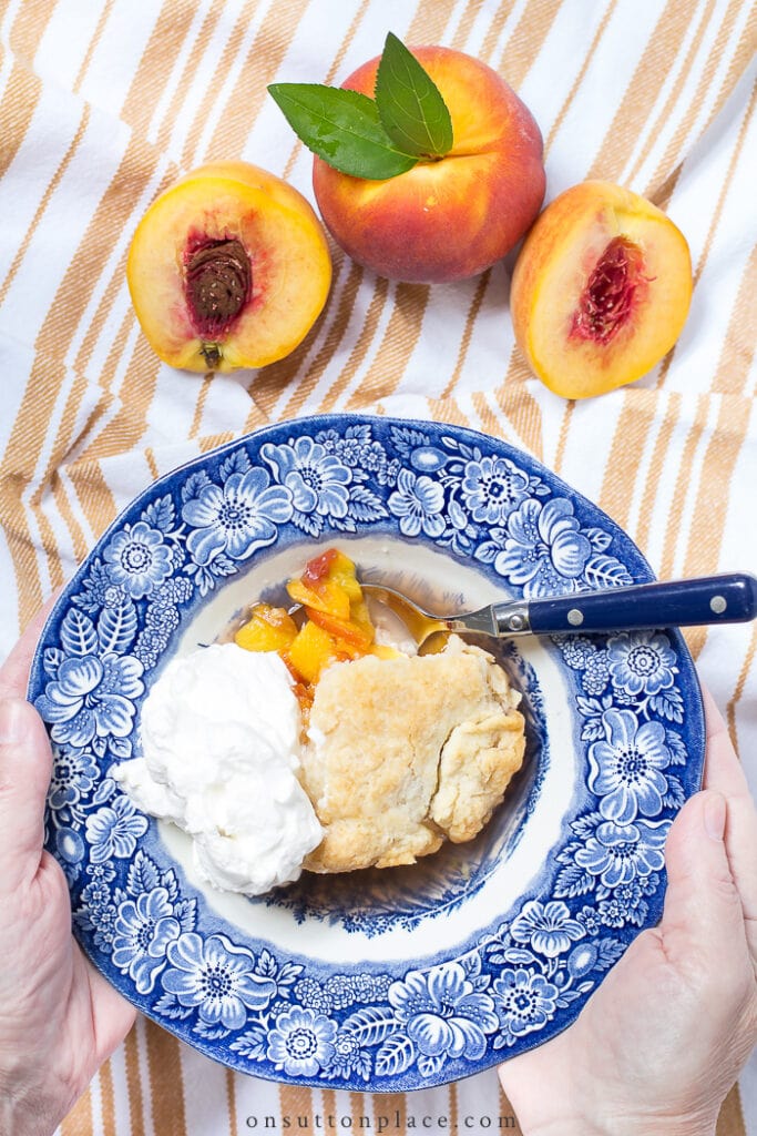 Peach Cobbler Recipe from On Sutton Place