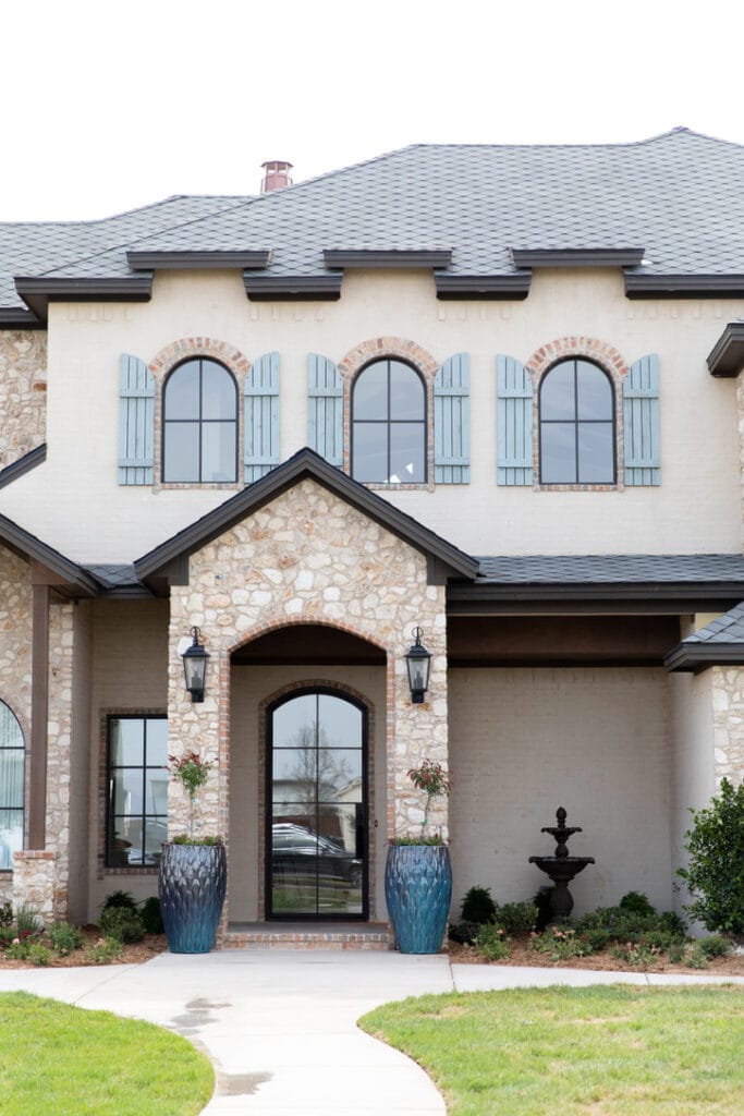rustic chic house tour exterior