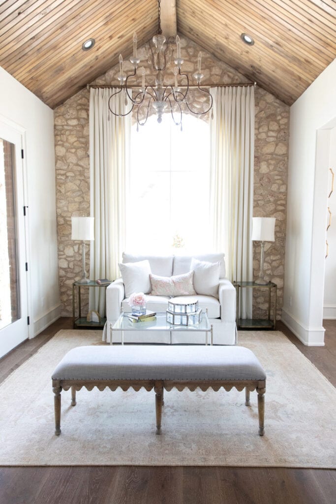 rustic chic house tour sitting rooom