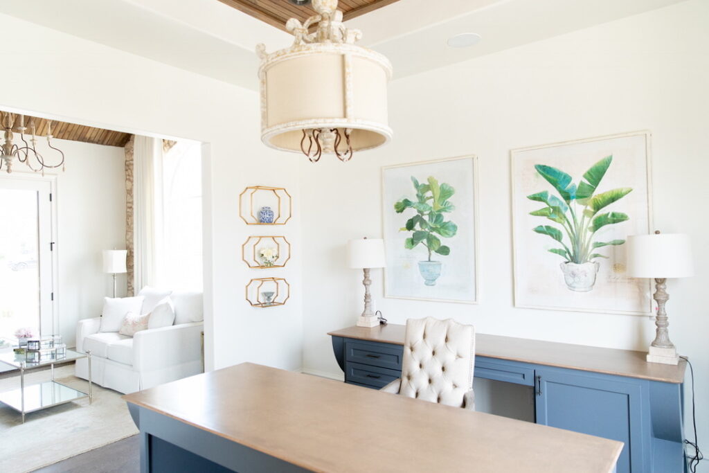rustic chic house tour office