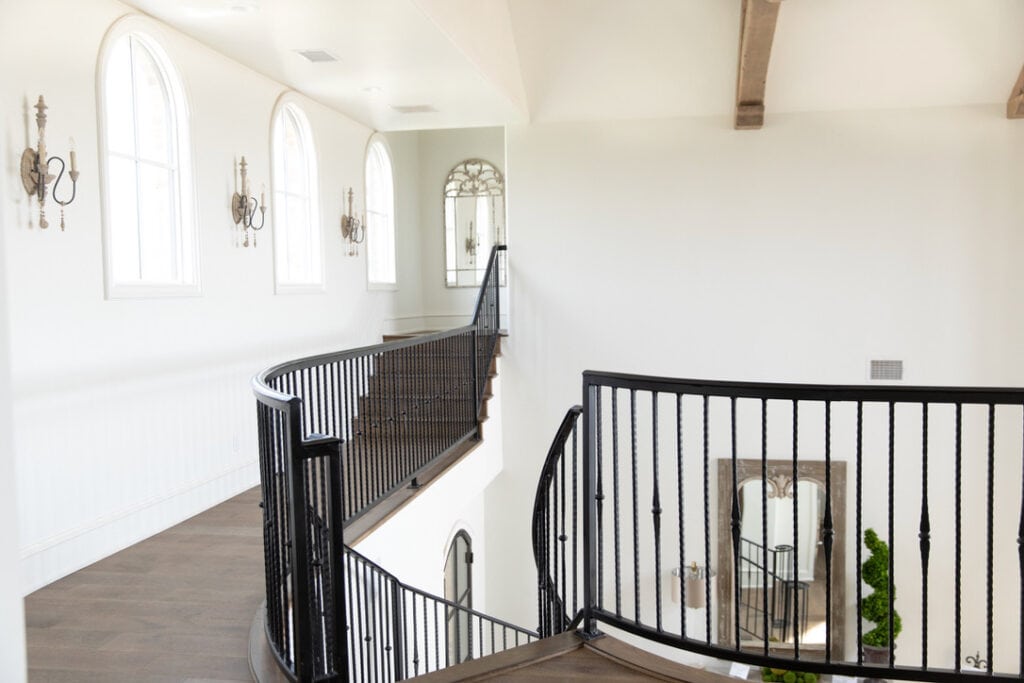 rustic chic house tour hallway