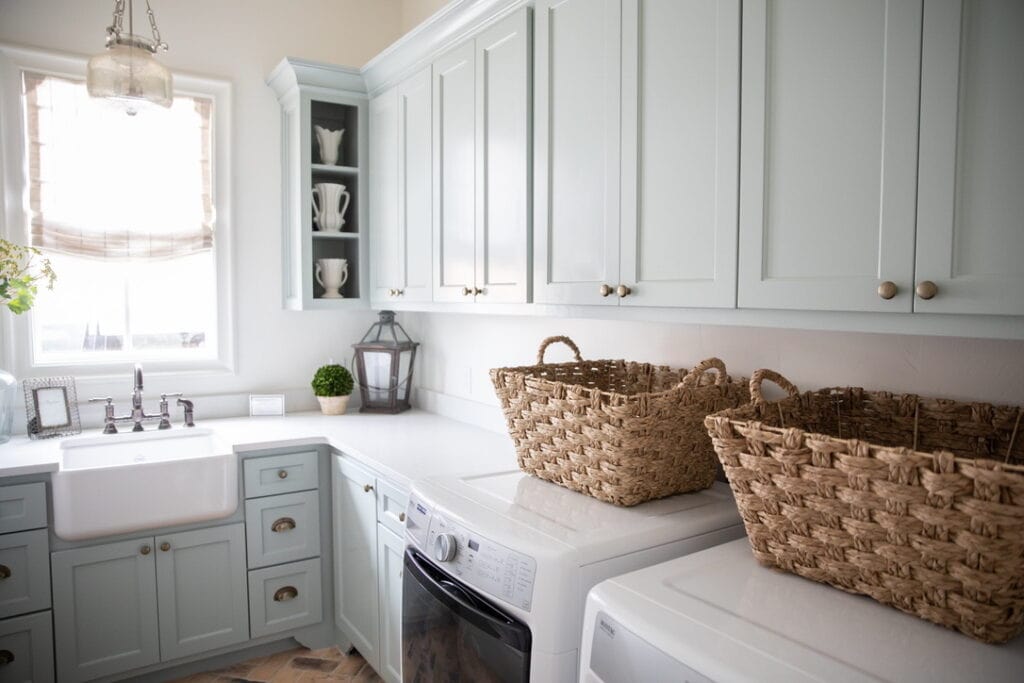 rustic chic house tour laundry