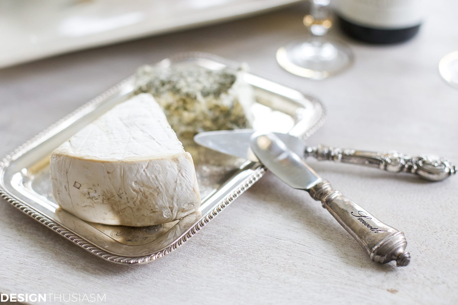 decorating with vintage silver cheese knives