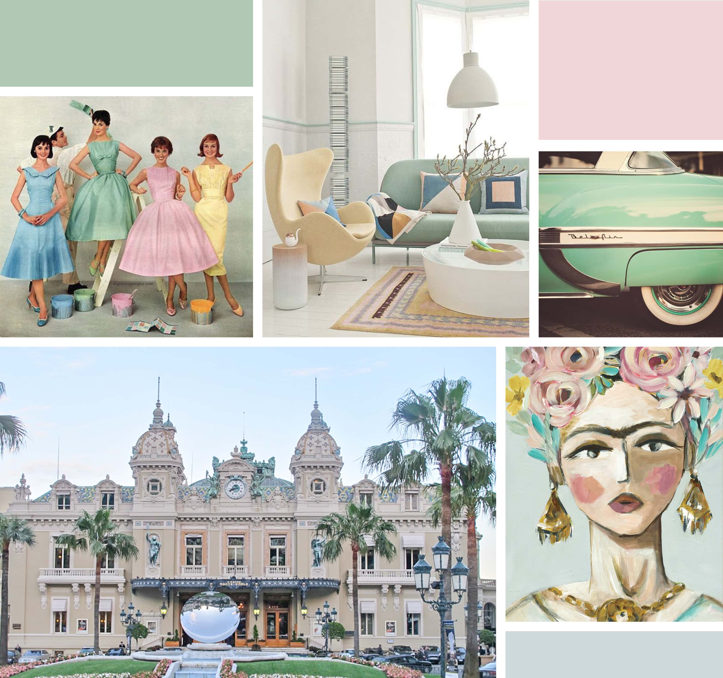 mid-century Monte Carlo color palette