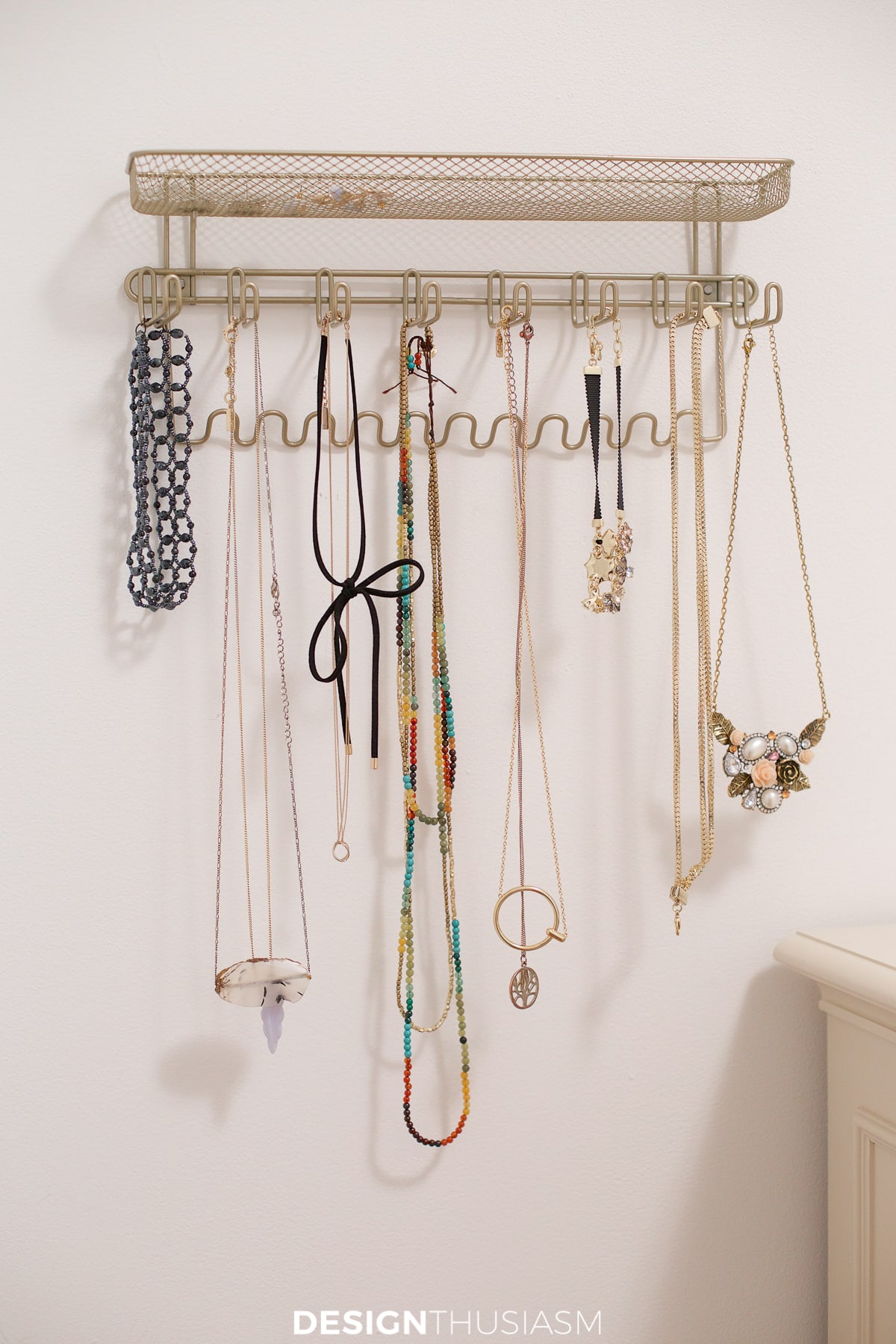 tiny bedroom ideas jewelry rack
