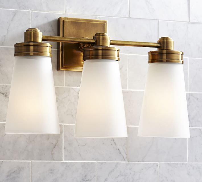 brass triple sconce