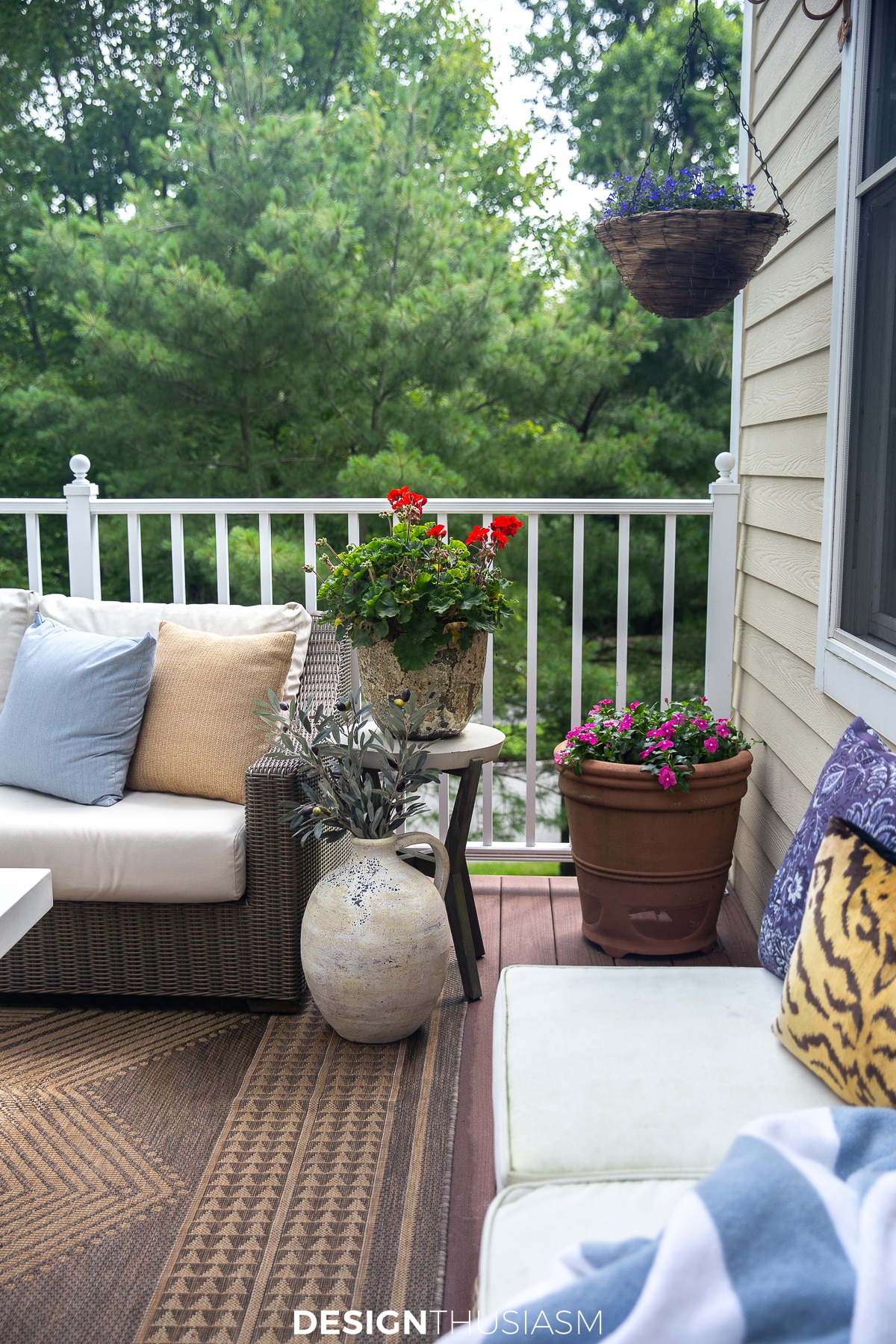 patio refreshed with end of summer color
