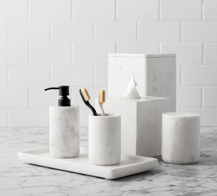 frosted marble bathroom accessories