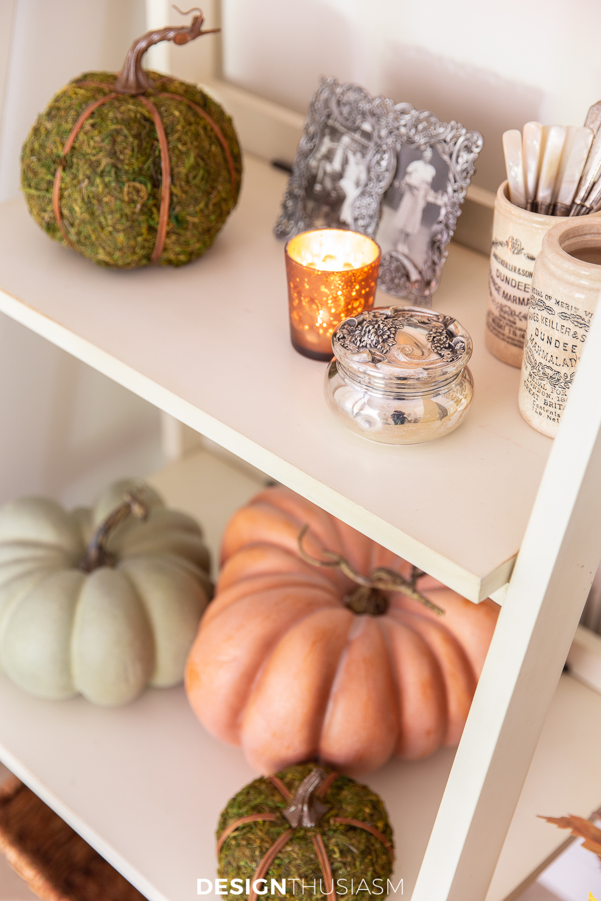 fall entryway pumpkins