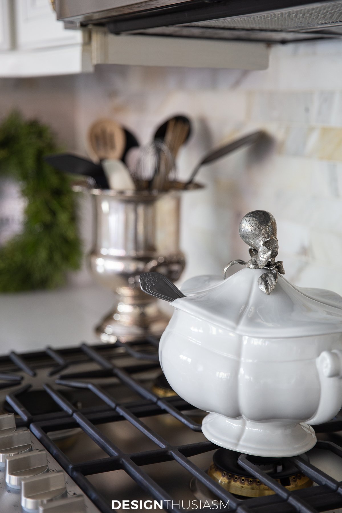 Christmas kitchen decor soup tureen
