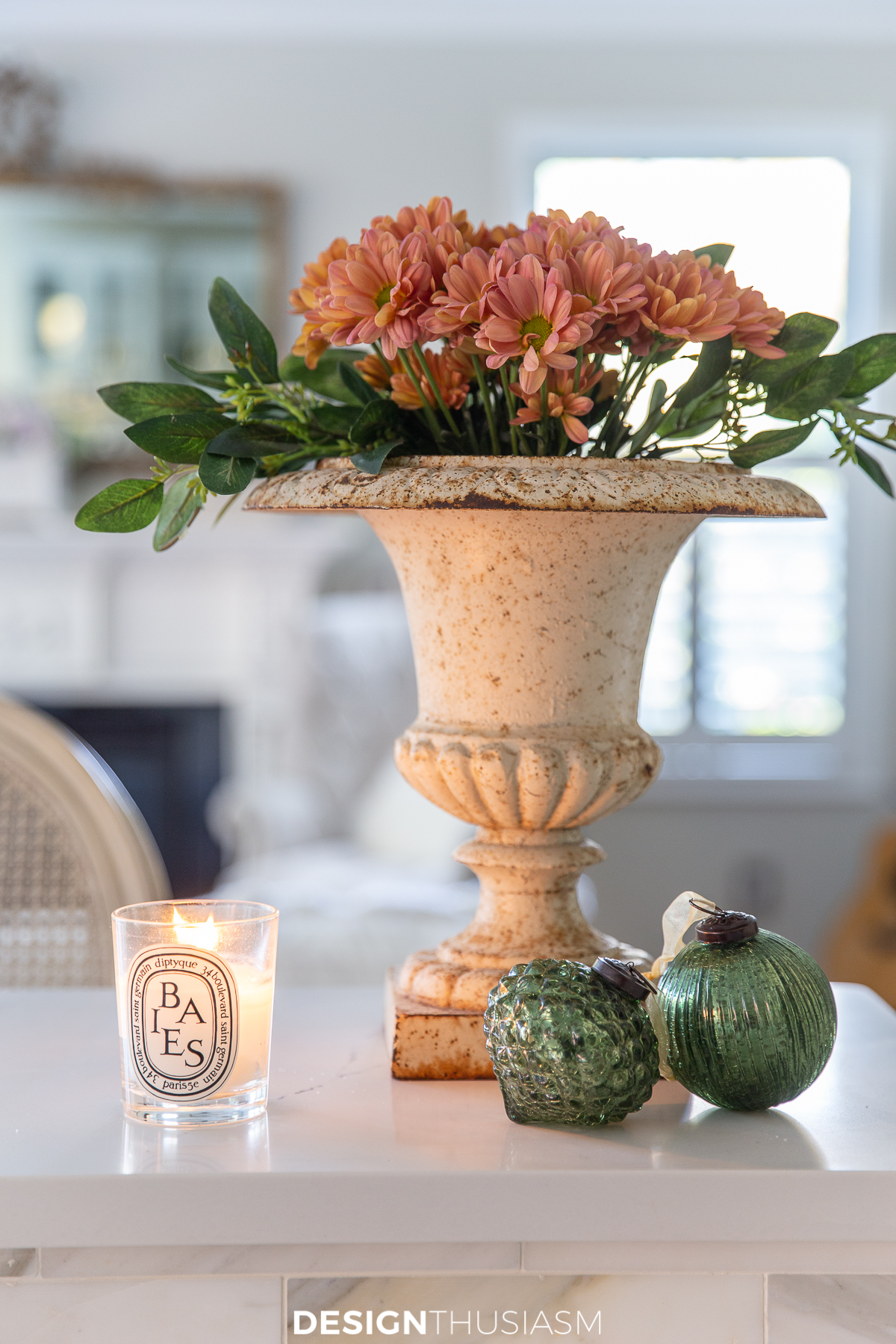 Christmas kitchen decor garden urn