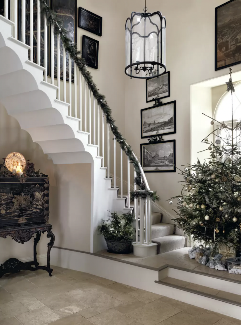 Stable block decorated for Christmas