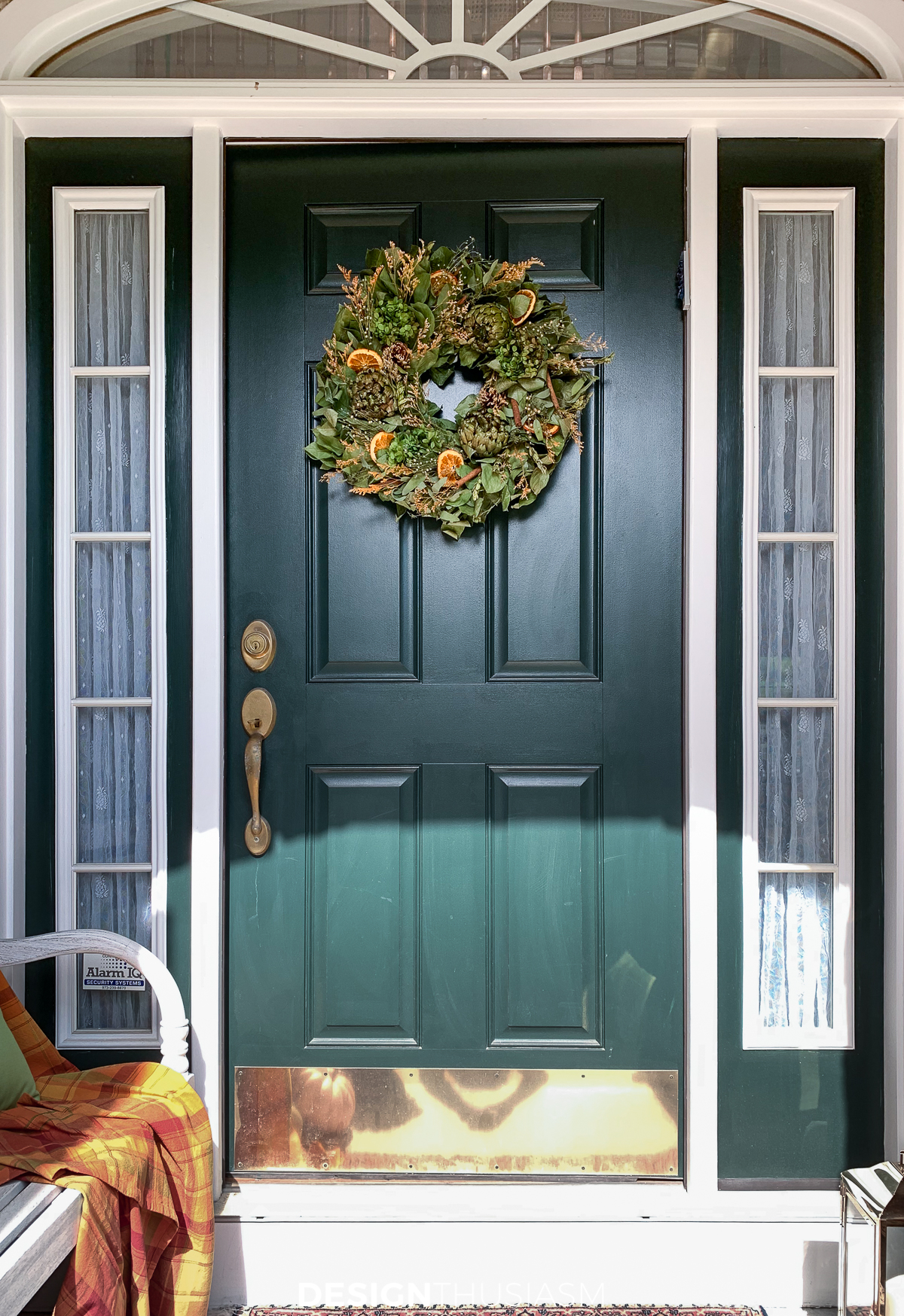 fall porch decor wreath