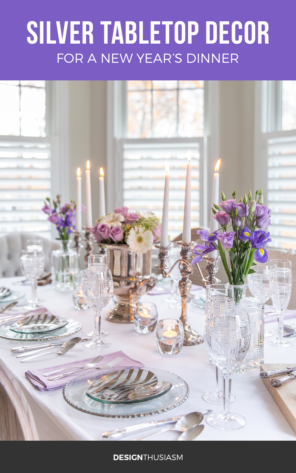 silver table decor