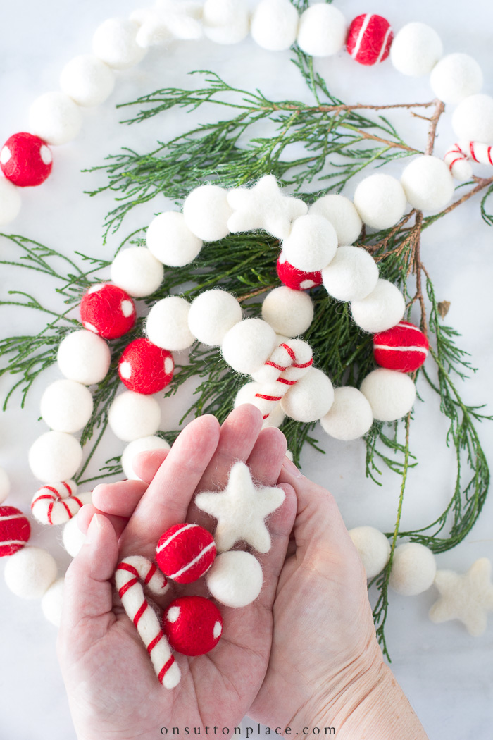 DIY Felt Ball Garland from On Sutton Place